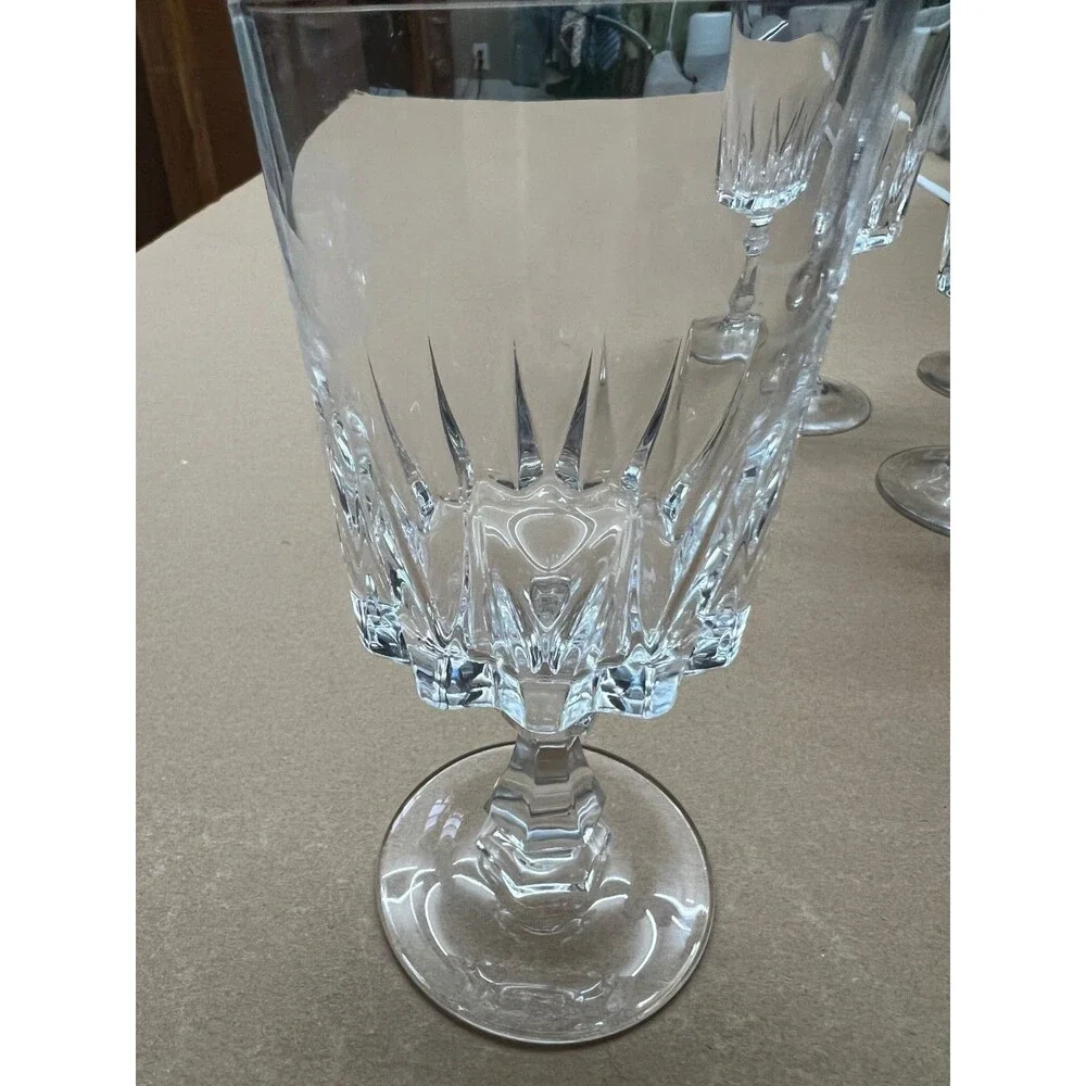 5 Crystal Cordial Glasses Vintage Stemware - Cristal d'Arque - no chips